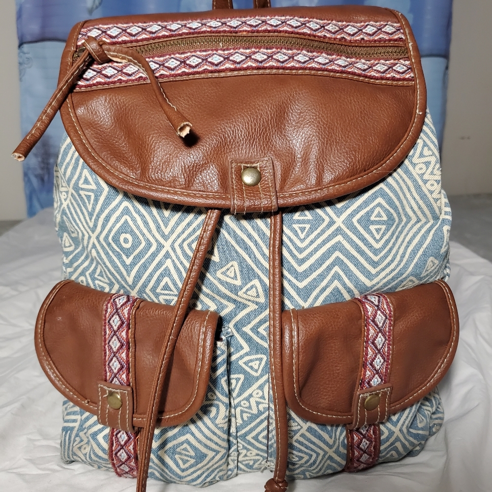 Vintage backpack bohemian style